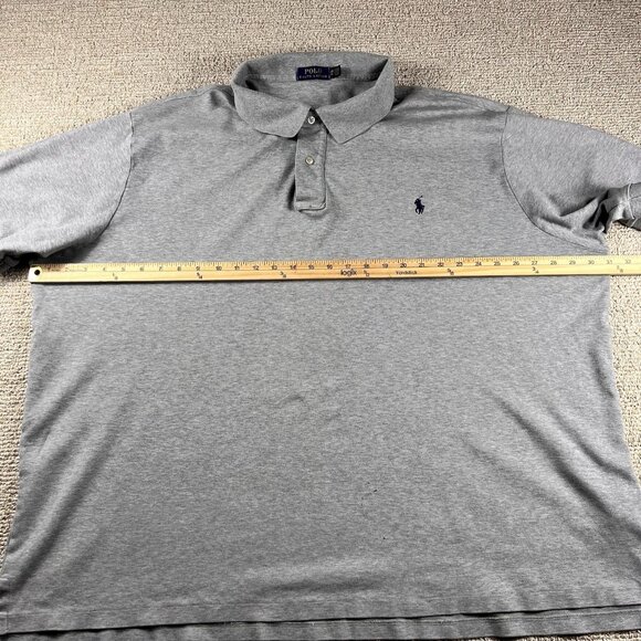 Polo Ralph Lauren Logo Polo Shirt Gray Men’s Size 4XB - Picture 5 of 8